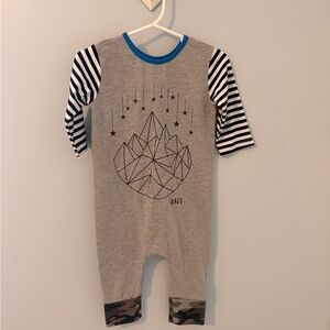 RAGS Grey Mountain Graphic Kids One-Piece